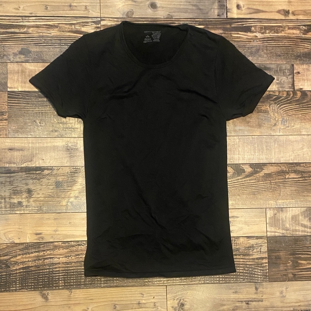 Merona Black Short Sleeve Crew Neck Tee
